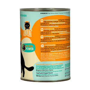 Lucky Lou Katzen-Nassfutter Adult Geflügel & Forelle, 400g Dose für erwachsene Katzen.
