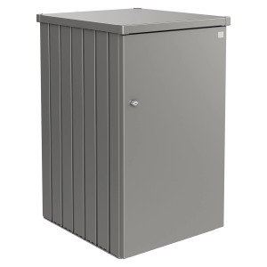 Biohort Mülltonnenbox Alex, Variante 2 in Quarzgrau-Metallic. Abschließbare Mülltonnenbox.