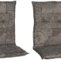 Beo Sitzauflagen Boa Vista, 4er-Set, braun mit Ornamenten, für Niedriglehner Gartenstühle.