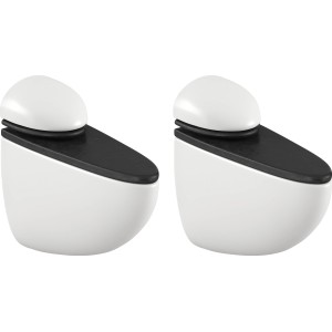 Clip-Set Regalbodenträger, weiß, für Regalböden von 0,4-2 cm Stärke.