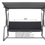Schwarzes Polster-Set für 3-Sitzer Hollywoodschaukel (180x60x50cm) mit abnehmbarem Bezug.