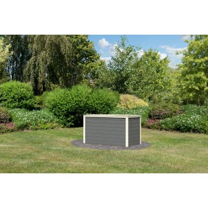 Karibu Hochbeet Größe 2, 168x85 cm, in Terragrau. Holz-Hochbeet für rückenschonendes Gärtnern.