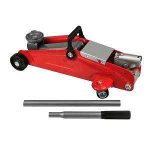 Roter Apa Rangierwagenheber mit 2.000 kg Tragkraft und Hebel für Wartung und Reparatur.