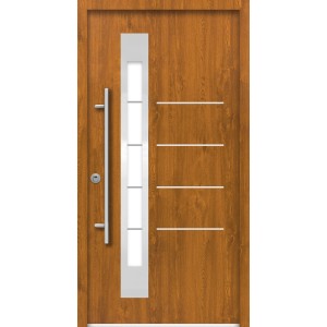 Splendoor Thermospace Sicherheits-Haustür Berlin Prime RC2 Gold.Oak 110x210 cm L