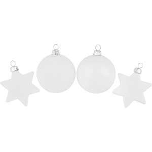 Weihnachtskugel-Set Ø 6 cm 50-teilig Weiß