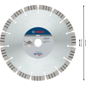 Bosch Diamanttrennscheibe für Beton Ø 230 mm x 22,23 mm