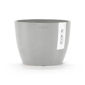Ecopots Blumentopf Stockholm Weißgrau 16 cm