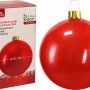 Rote, aufblasbare Mega-Weihnachtskugel, Durchmesser 45 cm, mit Verpackung.