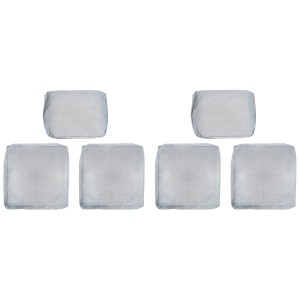 Ersatz-Kissenbezüge, 6-teilig, hellgrau, für Olea Balkonmöbelset. Sitz- und Rückenkissenbezüge aus Polyester.