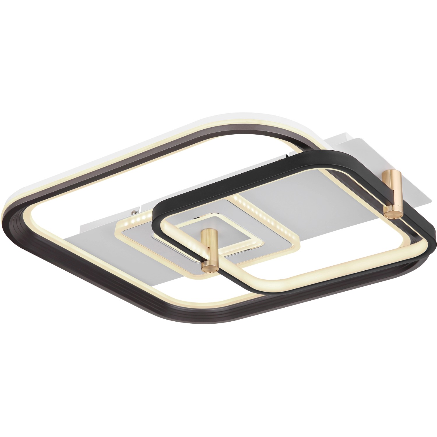 Moderne LED-Deckenleuchte Ani, weiß matt, mit rechteckigem Design und Dimmfunktion.