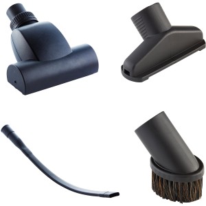 Nilfisk Auto-Set für Buddy & Multi: 4-teiliges Zubehör für Staubsauger (Turbodüse, Polsterdüse, Bürste, Fugendüse)
