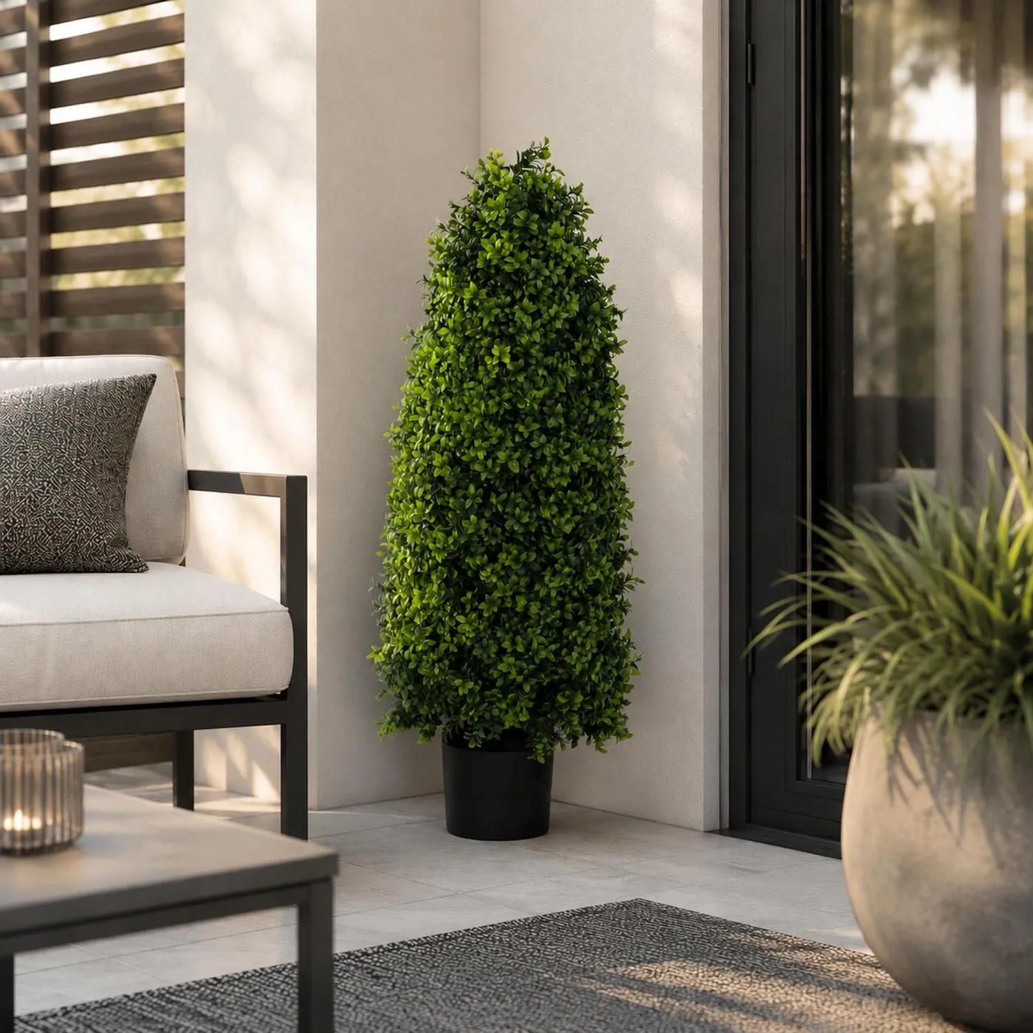 MCW Künstlicher Buchsbaum Q89 Naturgetreu Outdoor 90x35x35cm kaufen bei OBI