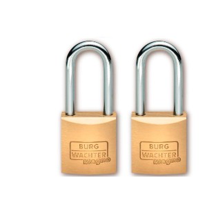 Burg Wächter Vorhangschloss-Set Duo 400, 2 gleichschließende Schlösser.