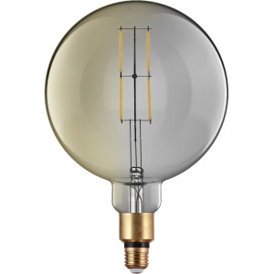 Ledvance Smart+ Filament Globe E27, 6W, grau. Dimmbares Leuchtmittel mit WiFi-Steuerung.