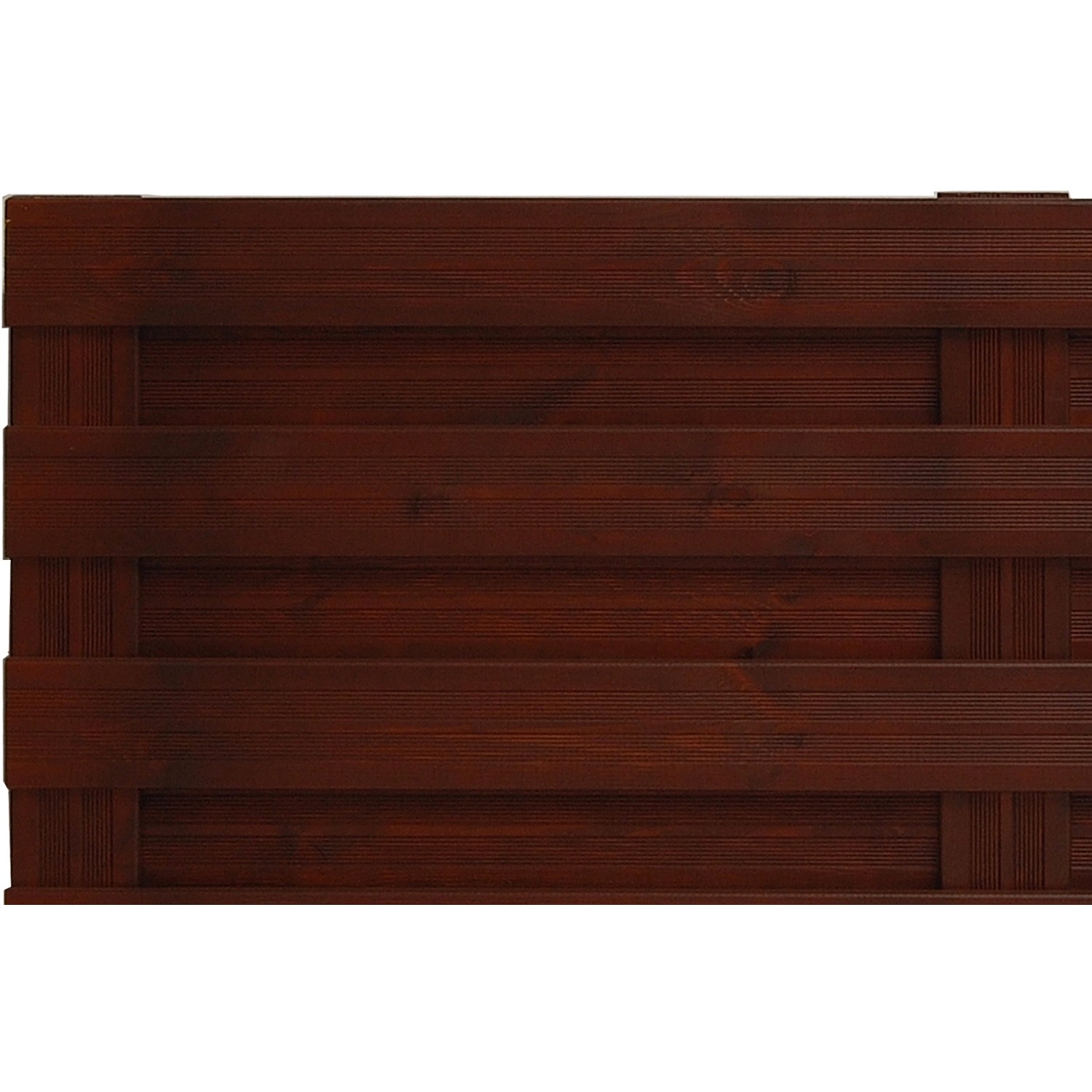 Braun lasiertes Sichtschutzzaun-Element Goch aus Holz, 90x180 cm, für den Garten.