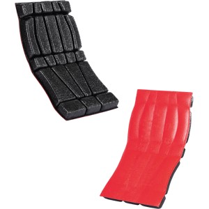 Kübler Pulse Kniepolster, Paar, schwarz und rot, für Arbeitskleidung.