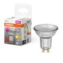 Osram GU10 LED-Lampe, 7,9 W, warmweiß, 650 lm. Dimmbar, für Wohn- und Essbereich.