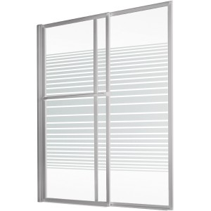 Schulte Badewannenaufsatz, ausziehbar, mit Handtuchhalter, Echtglas, 140x70-118 cm.