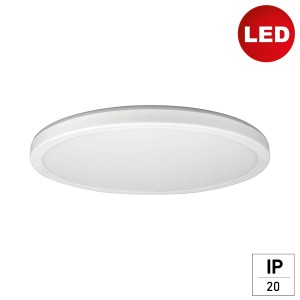 Weiße LED Wand- und Deckenleuchte E2 Elektro R300, 18W, neutralweiß, Ø 30cm.