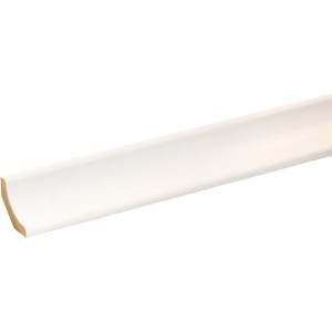 Weiße FN Neuhofer Hohlkehlleiste FU001 für Laminat & Parkett, 22x22x2400 mm.