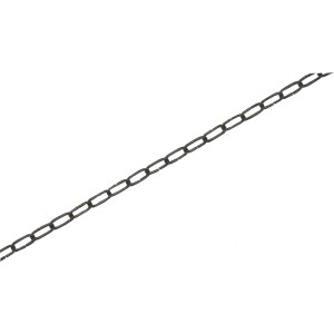 Schwarze Zierkette Vierkant, 2x2 mm als Meterware für Deko.