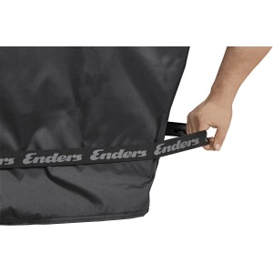 Schwarze Enders Wetterschutzhülle für Gasgrill Boston 6 KR mit Befestigungsband.