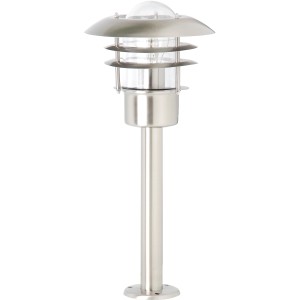 Brilliant Außen-Sockelleuchte Terrence Edelstahloptik