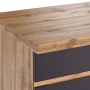 Detailaufnahme: Held Möbel Küchen-Eckschrank Turin in Graphit/Wotaneiche, MDF-Front, grifflos.