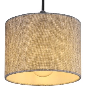 Graue Globo Wandlampe Roger mit Textilschirm für stimmungsvolle Beleuchtung.