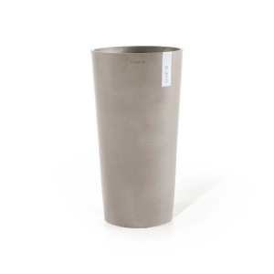 Ecopots Pflanztopf Amsterdam Hoch, Taupe, 41x76 cm. Moderne Pflanzsäule für Innen- und Außenbereich.