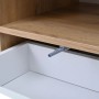 okwish TV Schrank mit LED Schubladen Hochglanz Lowboard Wohnzimmer 180x40x46cm Weiß_10