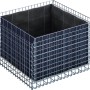 Eckiges Gabiona Gabionen-Hochbeet, 50x100x100 cm, Maschenweite 5x5 cm, Drahtkorb für Steine.