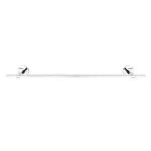 Wenko Badetuchstange Uno Isera, 60 cm, silber glänzend, zur Wandmontage im Bad.