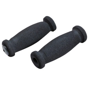 Schwarze Prophete Soft Griffe mit Lenkerstopfen für Fahrräder.