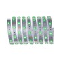 Flexibler Paulmann MaxLED 250 RGBW LED-Streifen, 2,5 m, silberfarben, mit grünen LEDs.