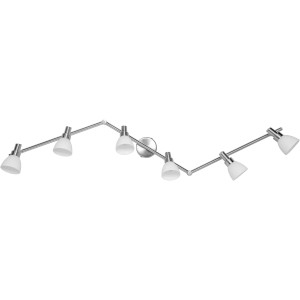 Ledvance LED-Spot, 6-flammig, silberfarben, mit beweglichen Strahlern.