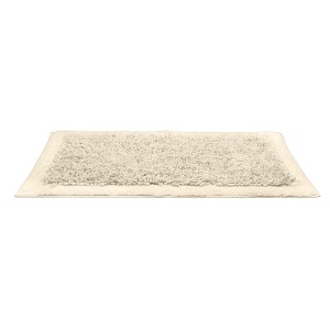 Beige Wenko Badematte Sidyma, 60x90 cm, Shaggy-Design für Badezimmer.