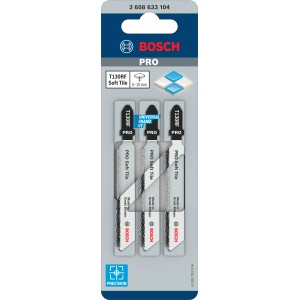 Bosch Stichsägeblätter T 130 RF, 3er-Pack, für Keramikfliesen