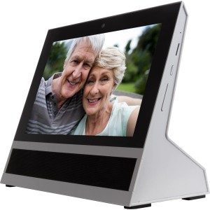 Link2Home Monitor für WiFi Türsprechanlage, silberfarben. Audio- und Videoübertragung.