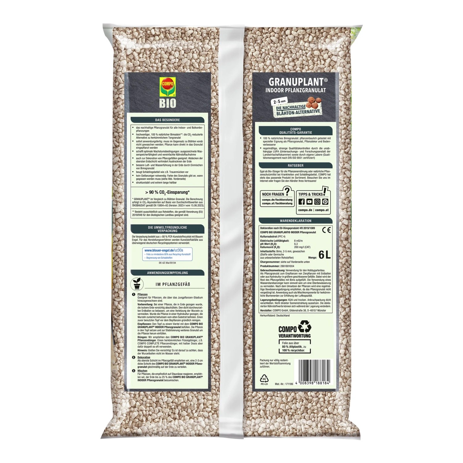 Compo Bio-Pflanzgranulat Granuplant Indoor 6 l_2