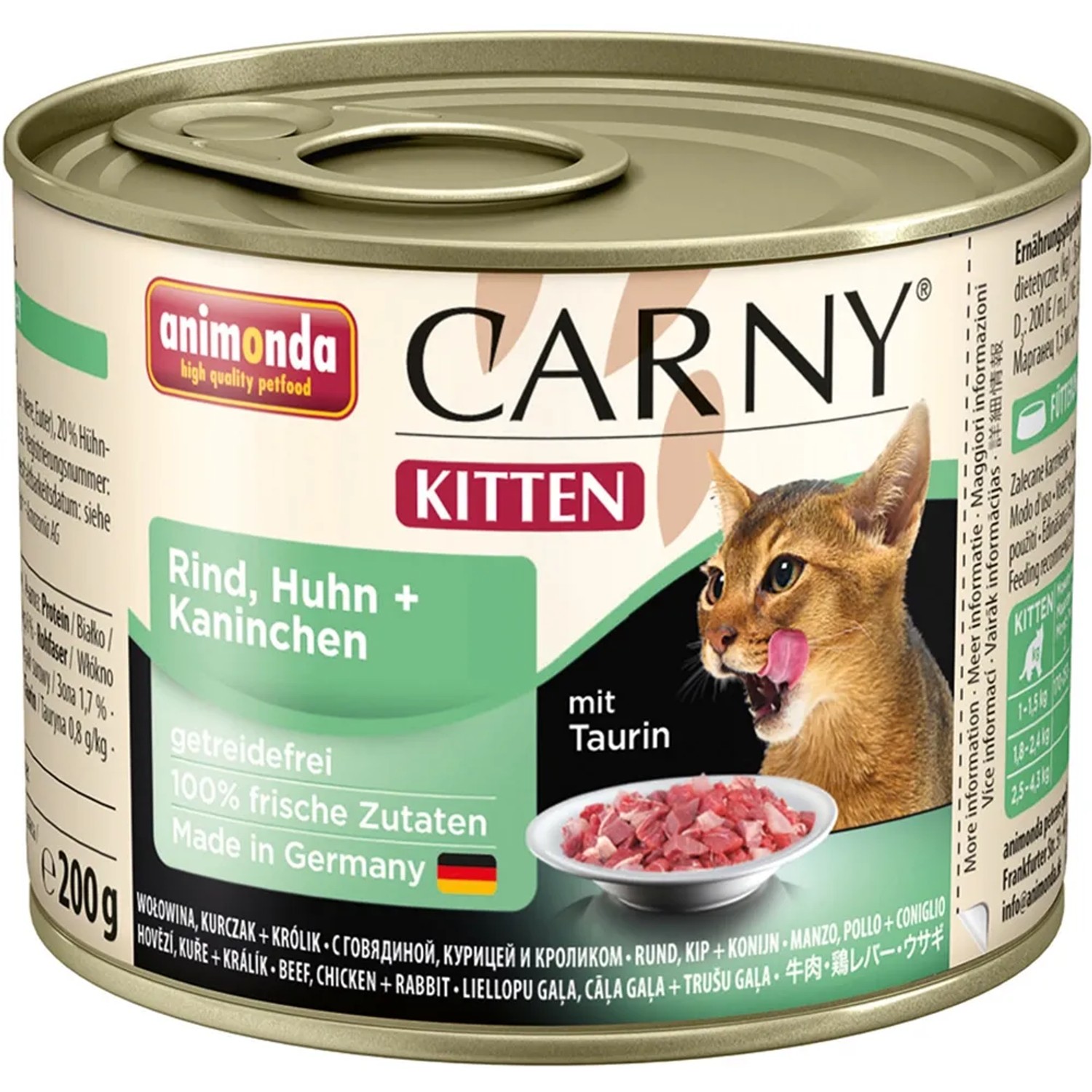 Carny Katzen-Nassfutter Kitten Rind und Huhn und Kaninchen 200 g kaufen bei  OBI