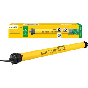 Schellenberg Rollladenmotor Standard Mini 6 Nm, gelber Rohrmotor mit Verpackung.