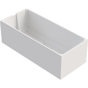 Ottofond Körperformwanne-Set, 160x70 cm, Weiß. Rechteckbadewanne mit Wannenträger und Ab- und Überlaufgarnitur.