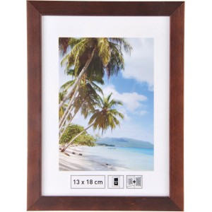 Holzbilderrahmen Mahagoni, 13x18 cm, glatte Oberfläche. Bilderrahmen für Fotos und Kunstdrucke.