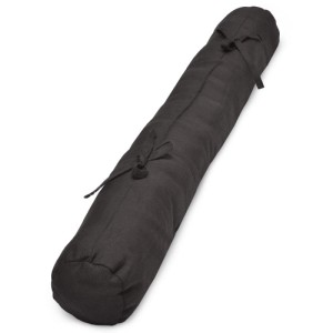Beautissu Viento Zugluftstopper, 90cm, Anthrazit, mit Bindebändern.
