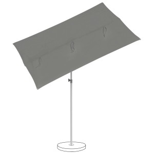 Suncomfort Marktschirm, 140 cm, Stone Grey, mit Handöffner. Sonnenschirm für Balkon und Garten.
