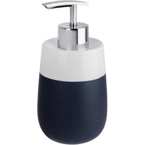 Wenko Seifenspender Malta, Keramik, blau-weiß, 290 ml.