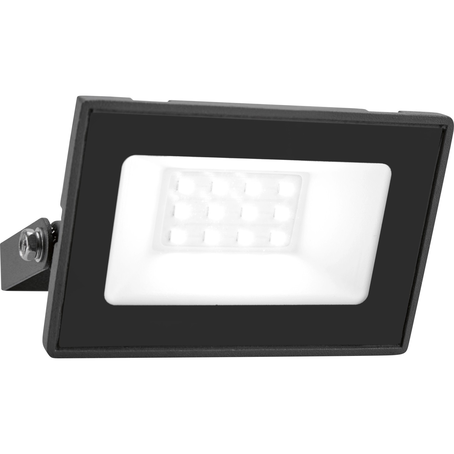 Grauer LED Strahler 10W für Innen und Außen. Kompaktes, modernes Design.