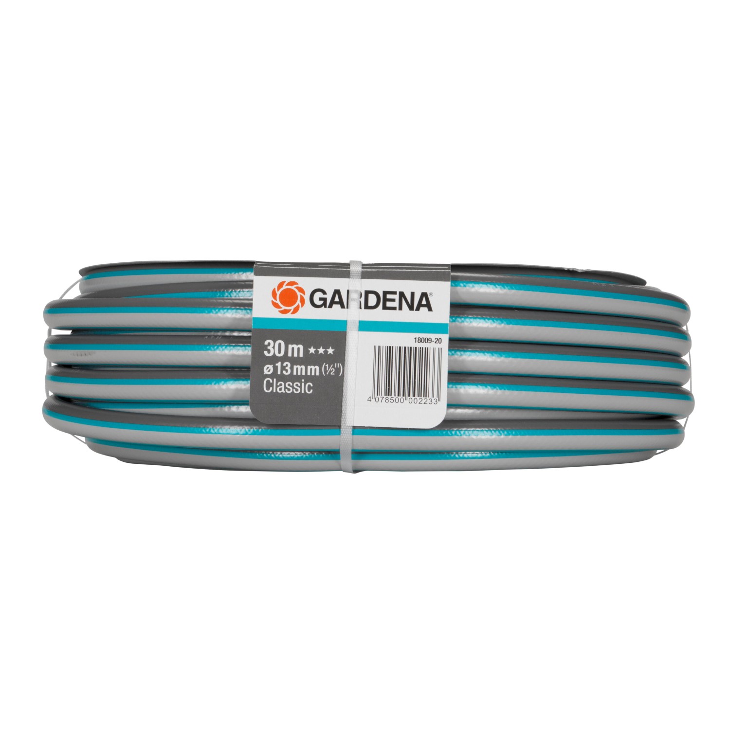 Gardena Gartenschlauch Classic, Ø 13 mm, 18 m, aufgerollt. Wasserschlauch für Gartenbewässerung.