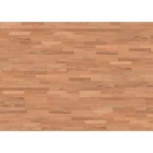 Versiegeltes Fertigparkett Schiffsboden Kernbuche, helle Holzoptik.